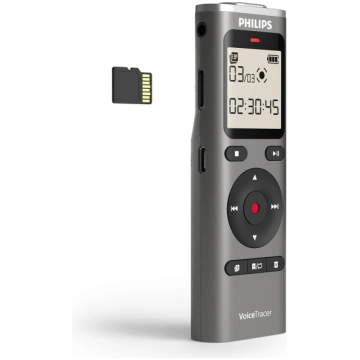 Philips DVT1170 diktafons, 8GB, sudraba DVT1170
