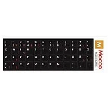 Mocco Keyboard stickers waterproof Black/ Red ENG 