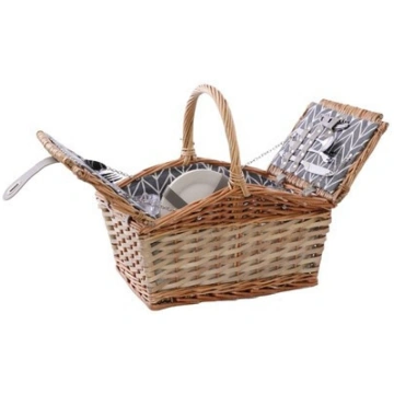 CESTO DA PICNIC IN VIMINI CON MANICO Arredo Giunco