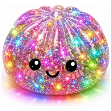 Antistresa rotaļlieta Dumpling Squishy ar spīdumie
