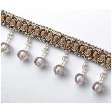 Bel Avenir Fringe Trim 6.8 Yards Crystal Beads Lux