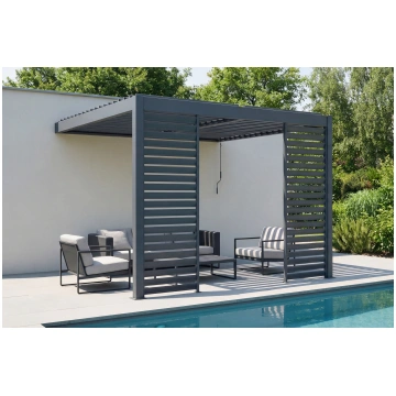 PIANA 3x3m piestiprināta bioklimatiskā pergola pel