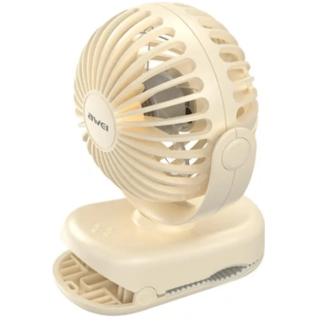 Mini galda ventilators AWEI F45 1200mAh balts F45 