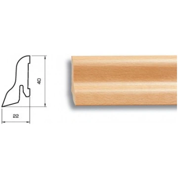 MDF grīdlīste 2,5m/40*22/kļava Garda Pedross