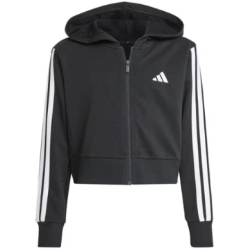 Essentials Girls 3-Stripes Zip Track Top Hoodie
