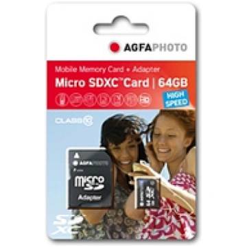 AgfaPhoto Mobile High Speed 64GB MicroSDXC Class 1