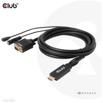 CABLE HDMI TO VGA 2M/M/M CAC-1712 CLUB3D | CAC-171