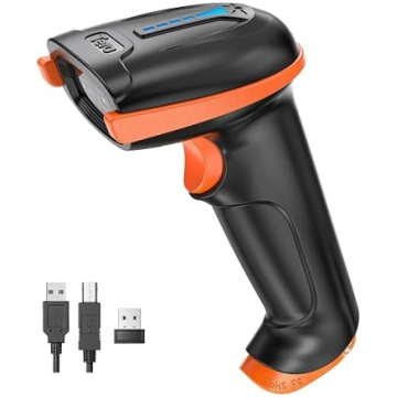 Tera svītrkodu skeneris 1D 2D QR Bezvadu 2.4GHz + 