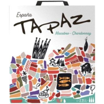 Vīns TAPAZ Macabeo Chardonay 11% 2,25L BIB