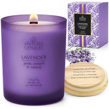 Lavandas svece - 9,7 oz / 275 g Lavandas aromāta s