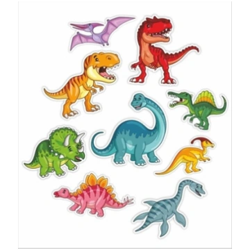 LearnHow Dekoracje okienne dwustronne - Dinozaury 