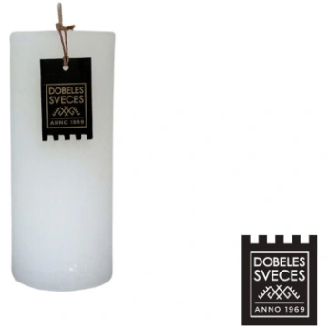 RUSTIKA CILINDRS 60x140 mm BALTS Baltic candles Lt