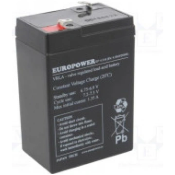BATTERY 6V 4.5AH VRLA/EP4.5-6 EUROPOWER EMU