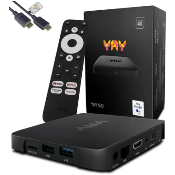 VU+ Yay GO 4K UHD Android TV straumēšanas kaste -