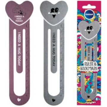 Lineāls 10cm "I need a hug today" assorti 89725 40