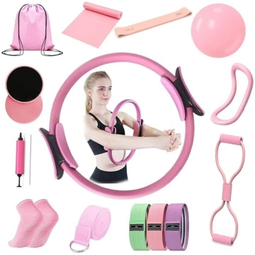Pilates gredzenu komplekts, 15 gabalu Pilates pama
