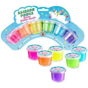 Rainbow Power - Glitter and Slime Modelling Clay S