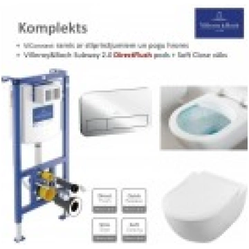 Komplekts ViConnect WC + Subway 2.0 DirectFlush WC