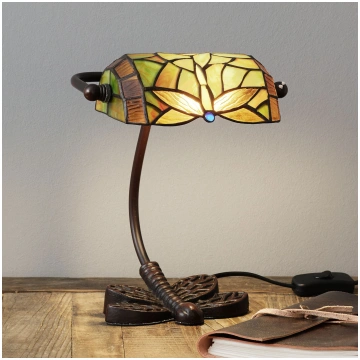 Slavenā galda lampa DRAGONFLY, roku darbs Artistar