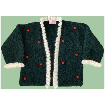 Bouclé Cardigan Ladybug
