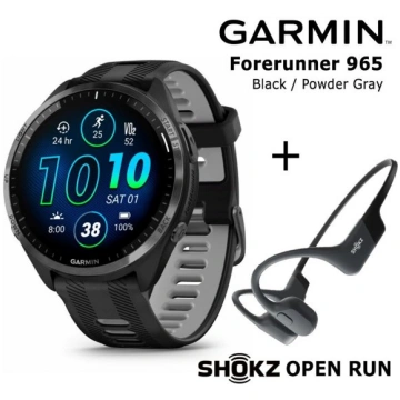 GARMIN Forerunner 965 Black, Gray + Shokz Open Run