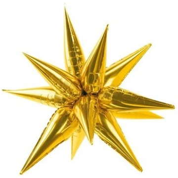 Folija balons Zvaigzne 3D, 70cm, zelts