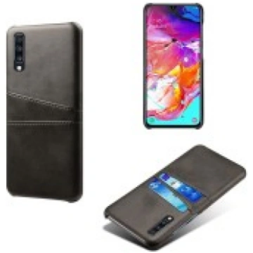 Double Card Slots PU Leather Coated PC Back Case p