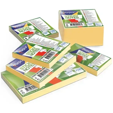 Forpus Notepad sticky notes, 75x125mm size, yellow