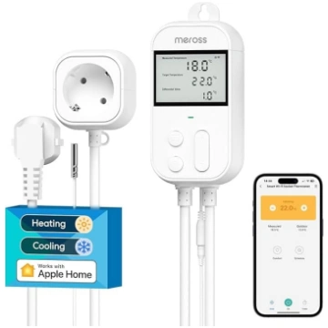 Meross viedā termostata ligzda HomeKit digitālais 