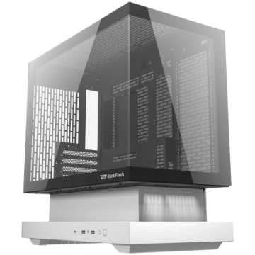 Darkflash F1 computer case (White) + 6 ARGB fans F