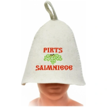 Izšuvums uz pirts cepures [PIRTS SAIMNIECE] PC03 P