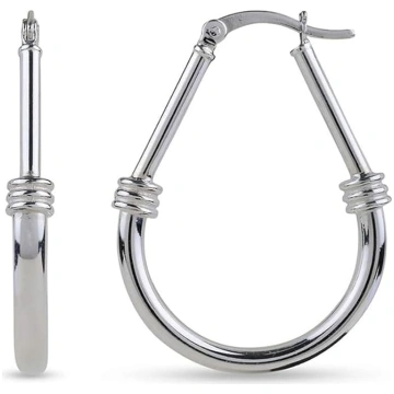 LeCalla Kreolen aus 925er-Sterlingsilber, italieni