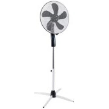 Gridas ventilators, 16”, melns-balts, ar pulti DED