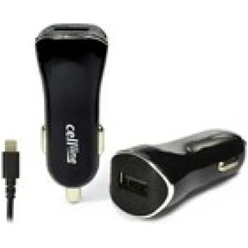 Cellline automašīnas lādētājs / 1A / USB-A, Lightn
