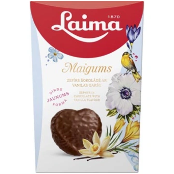 ZEFĪRS SIRDSFORMAS ŠOKOLĀDĒ MAIGUMS 135G