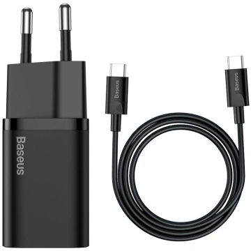 Baseus Super Si Quick Charger 1C 25W EU Sets Black