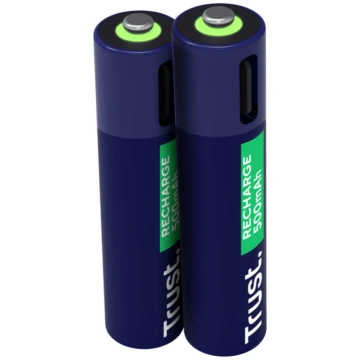 Baterijas Trust USB-C Rechargeable AAA Batteries 2