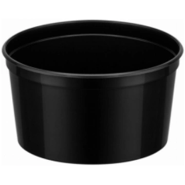 Mikrovilnu zupas trauks 500ml 125mm, melns PP (50.