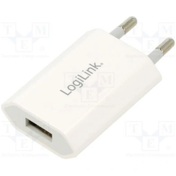 Logilink USB-A socket adapter 5W 5V/1A 1xUSB-A whi