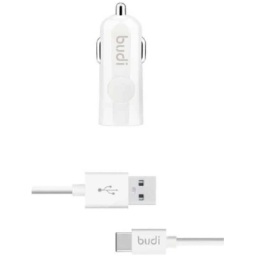 USB automašīnas lādētājs - Budi - Modelis ar LED i