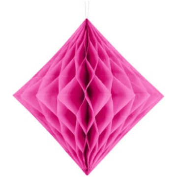 Papīra dimants, rozā, 20 cm PartyDeco DH20-006