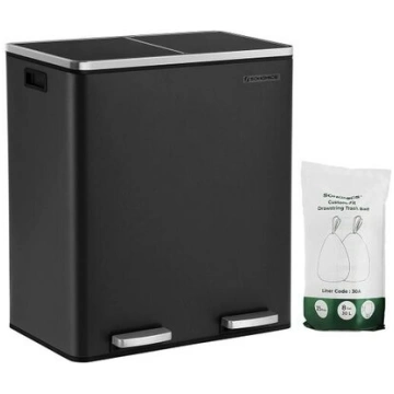 Miskaste 60 litri SONGMICS (2 x 30 L), melna