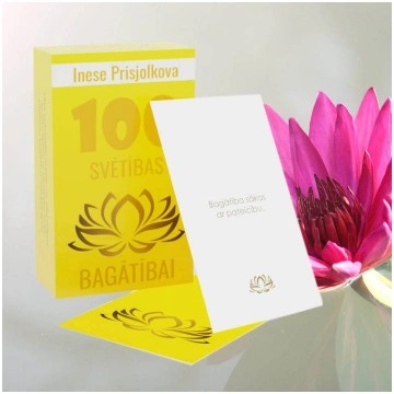 Kartīšu komplekts "100 SVĒTĪBAS BAGĀTĪBAI"