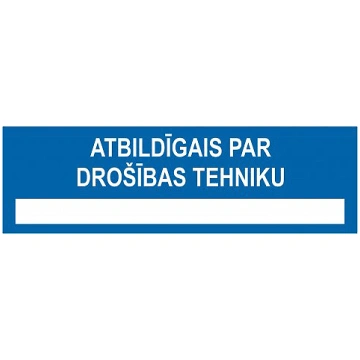 *Uzlīme Atbildīgais par drošības tehniku RIM931001