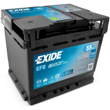 Akumulators EL550 EXIDE EFB 55AH 207X175X190 -/+ 5