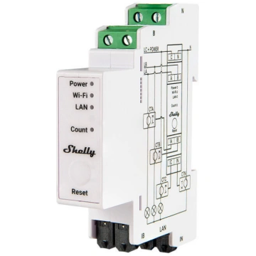 Shelly PRO 3EM 120A 3-Phase Energy Meter, WiFi/Blu