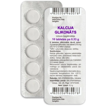 Kalcija glikonāts tab. N10 Viola Farma