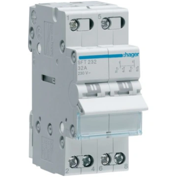 Hager Slēdzis Moduļu I-0-ii 32a 2p (sft232)