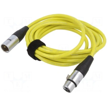 Cable | XLR male 3pin,XLR female 3pin | 3m | yello