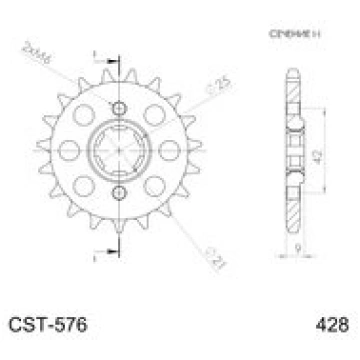 Priekšējais zobrats SUPERSPROX CST-576:18 18T, 428